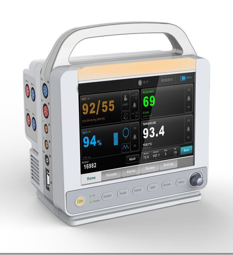 Dual-Channel 12 Inch High Definition Color TFT Display Standard 6-parameter E12 Modular Patient Monitor
